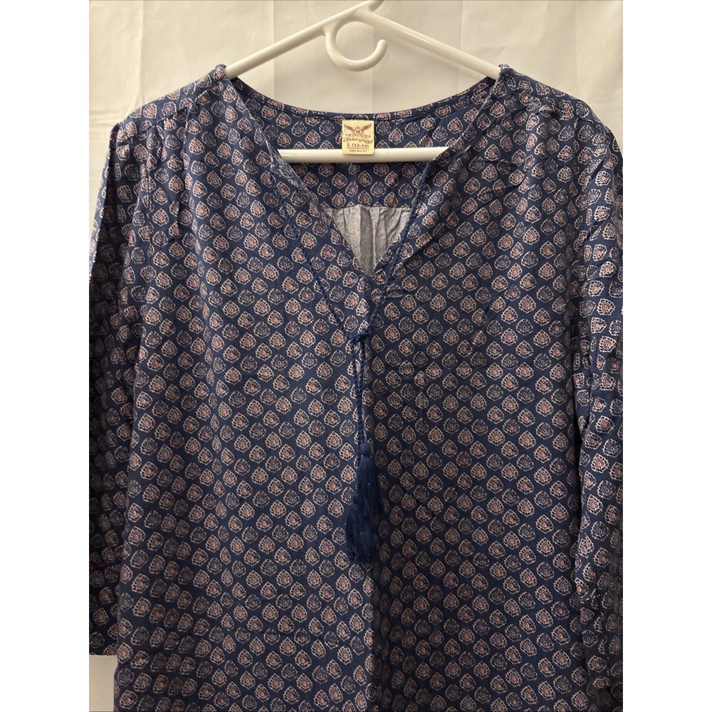 Faded Glory Rayon Dress Womens‎ L Paisley Boho Cottagecore Festival Hippie - Picture 3 of 8